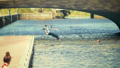 dive header jump lake